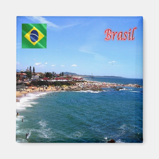 zBR028 RIO DAS OSTRAS, Brasilien, Amerika, Fridge Magnet (Framsidan)
