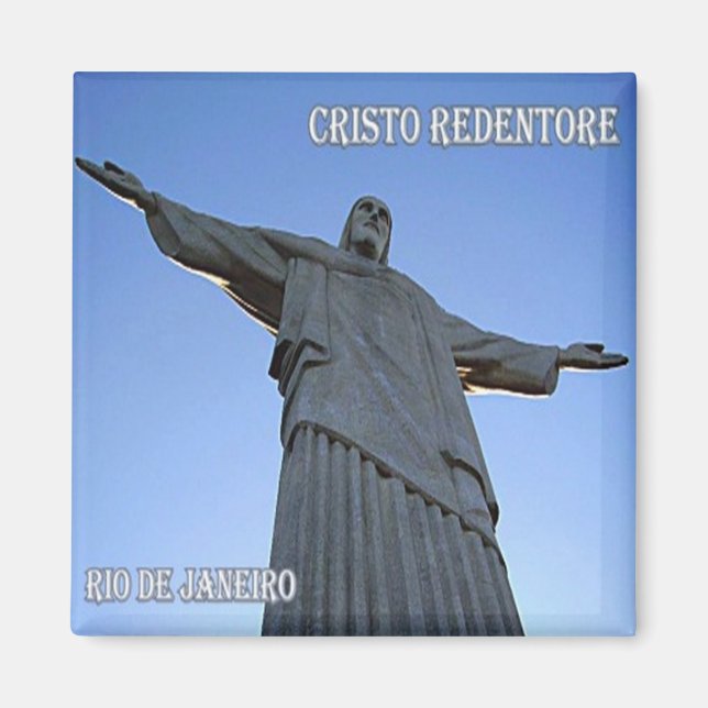 zBR039 RIO DE JANEIRO, Jesus Redeemer, Fridge Magnet (Framsidan)