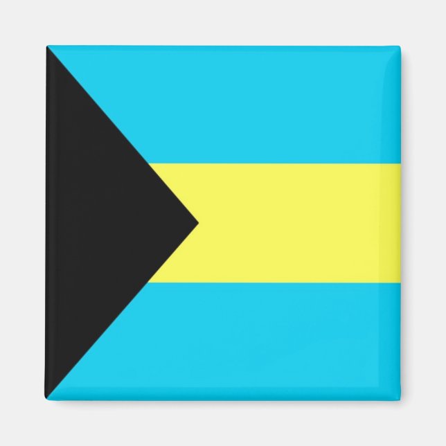 zBS001 BAHAMAS, Flagga, Amerika, Fridge Magnet (Framsidan)