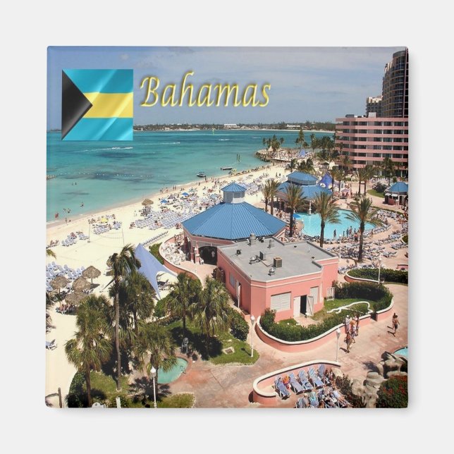 zBS013 BAHAMAS Resort Aerial view, America, Fridge Magnet (Framsidan)