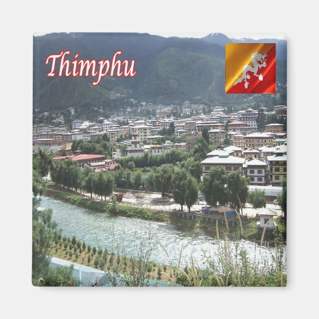 zBT008 THIMPHU, Bhutan, Asien, Fridge Magnet (Framsidan)