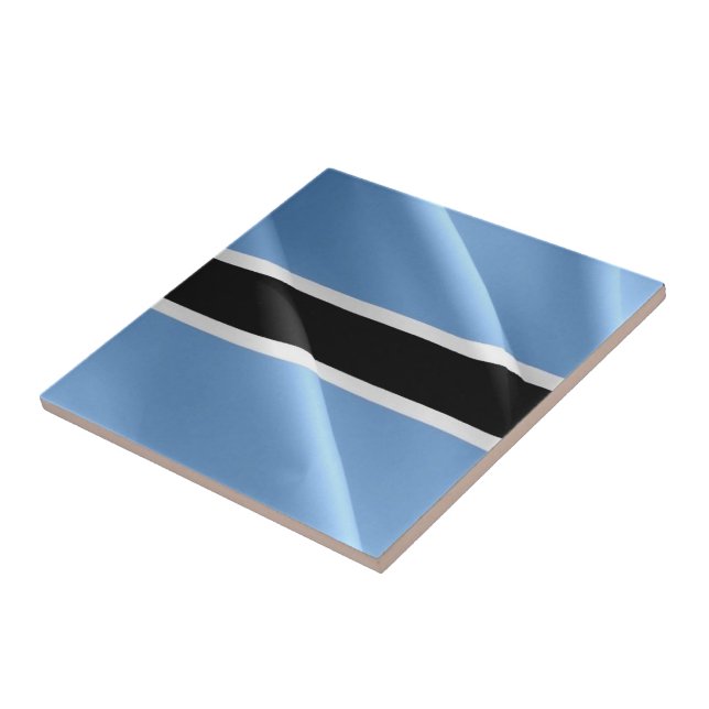 zBW002 BOTSWANA WAVING FLAGGA, Afrika Kakelplatta (Sidan)