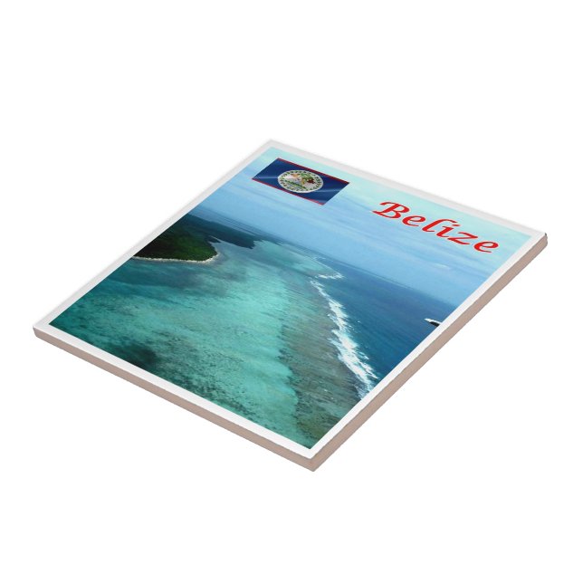 zBZ005 BELIZE Barrier Reef, Amerika Kakelplatta (Sidan)