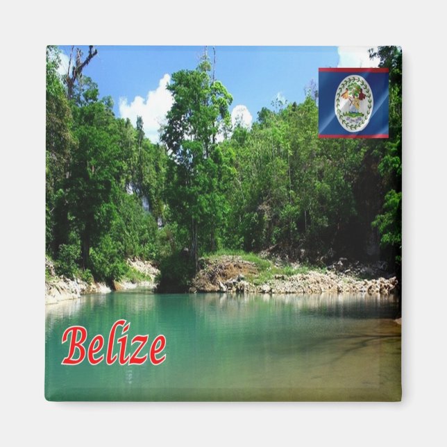 zBZ008 BELIZE, San Miguel Gren, Fridge Magnet (Framsidan)