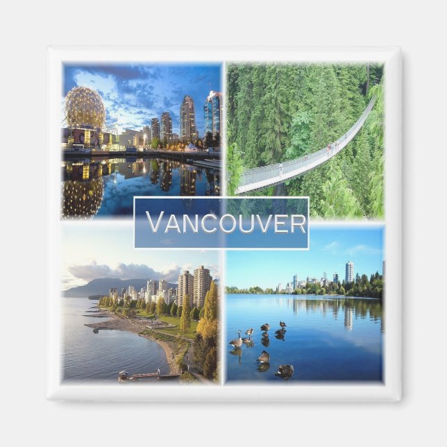 zCA008 VANCOUVER mosaic, Kanada, Amerika, Fridge Magnet (Framsidan)