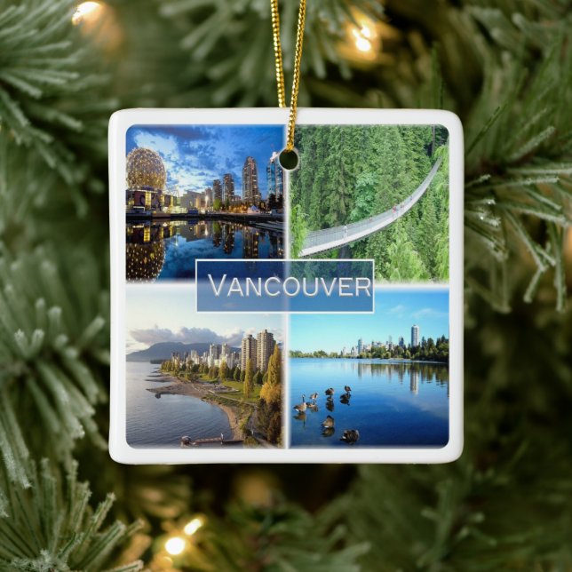 zCA008 VANCOUVER mosaic, Kanada, Amerika, Julgransprydnad Keramik (Träd)