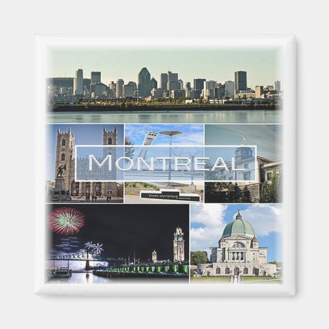 zCA010 MONTREAL, Mosaic, Kanada, Amerika, Fridge Magnet (Framsidan)