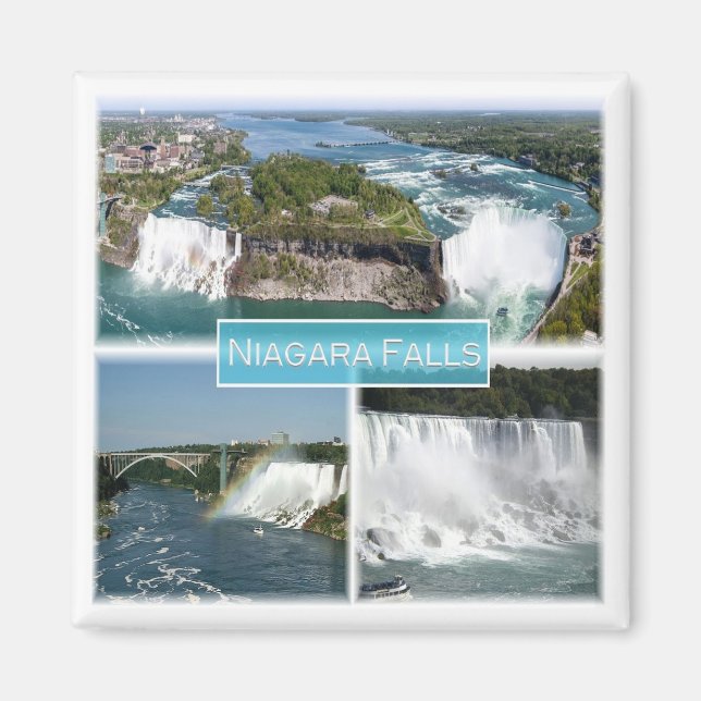 zCA012 NIAGARA FALLS från Rainbow bridge, Fridge Magnet (Framsidan)
