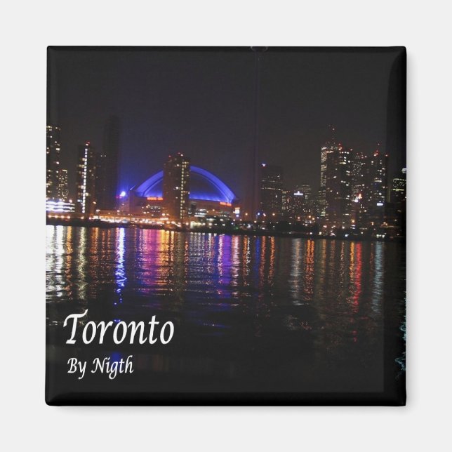 zCA015 TORONTO BY Night, Kanada, Fridge Magnet (Framsidan)