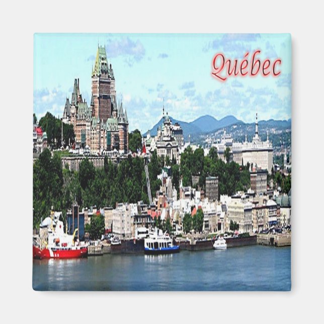 zCA017 QUEBEC City, Panorama, Kanada, Fridge Magnet (Framsidan)
