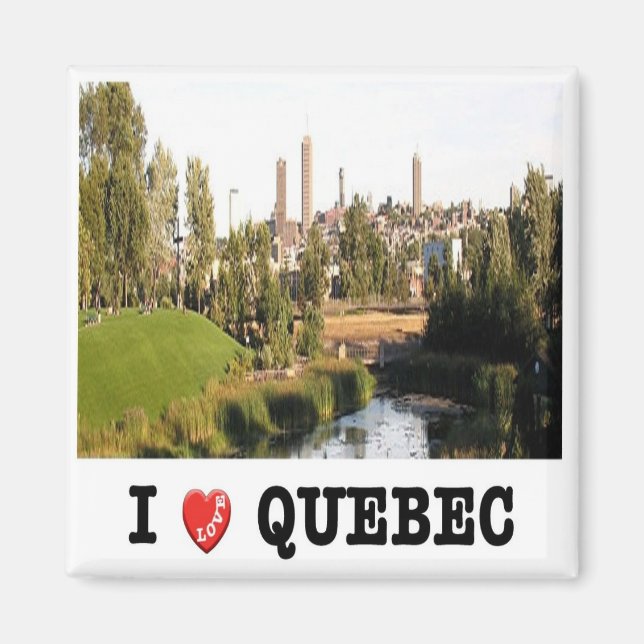 zCA019 QUEBEC I Kärlek, Kanada, Amerika, Fridge Magnet (Framsidan)