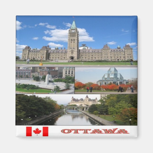zCA023 OTTAWA, Mosaic, Kanada, Amerika, Fridge Magnet (Framsidan)