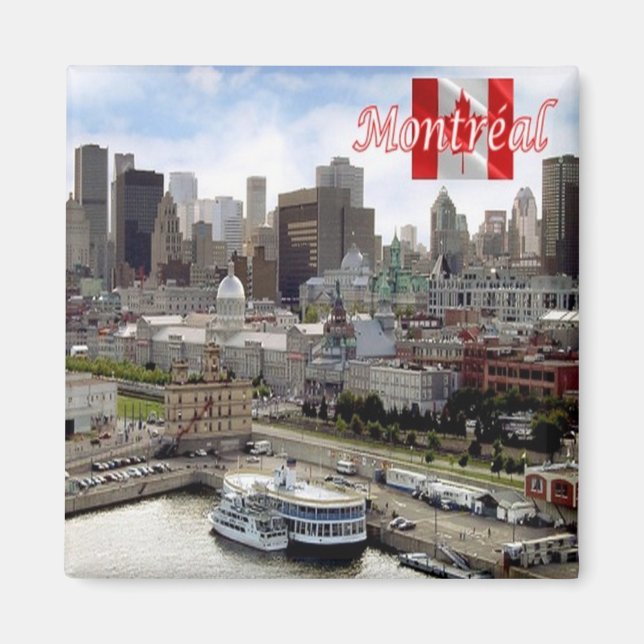 zCA024 MONTREAL Panorama, Kanada, Frankrike Magnet (Framsidan)