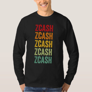 Zcash Krypto Regnbåge Text Design T Shirt