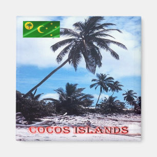 zCC007 COCOS ÖARNA AND KEELING, Handflatan, Fridge Magnet