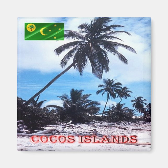 zCC007 COCOS ÖARNA AND KEELING, Handflatan, Fridge Magnet (Framsidan)