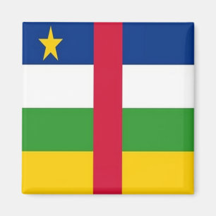 zCF001 CENTRALAFRIKANSKA REPUBLIKEN, FLAGGA, Fridg Magnet