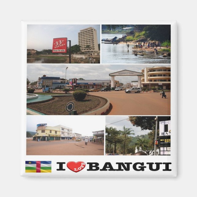 zCF004 BANGUI, Centralafrikanska republiken, Frank Magnet (Framsidan)