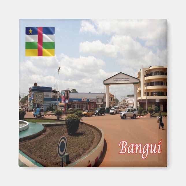 zCF009 BANGUI, Centralafrikanska republiken, Fridg Magnet (Framsidan)