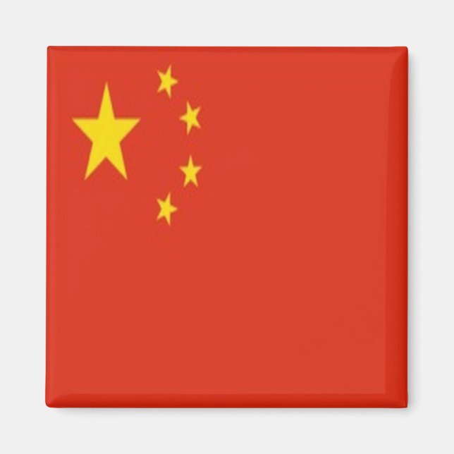 zCH001 Kinesisk FLAGGA China PRC, Fridge Magnet (Framsidan)
