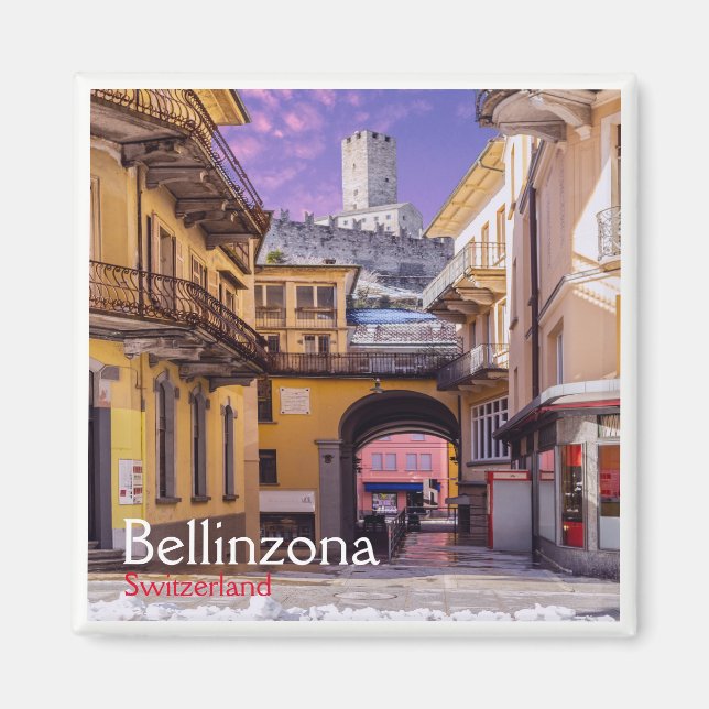 zCH004 BELLINZONA Schweiz, Fridge Magnet (Framsidan)