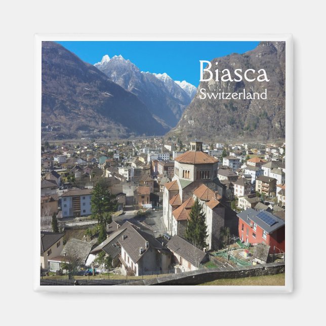 zCH006 BIASCA, Schweiz, Fridge Magnet (Framsidan)