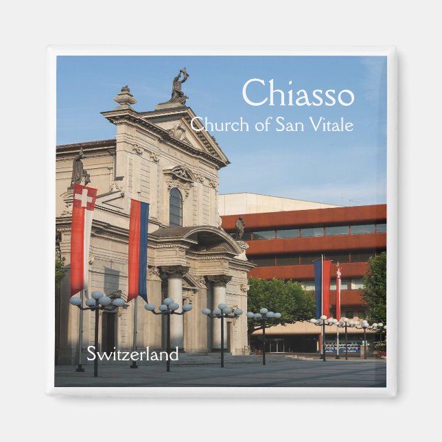 zCH008 CHIASSO Schweiz, Fridge Magnet (Framsidan)