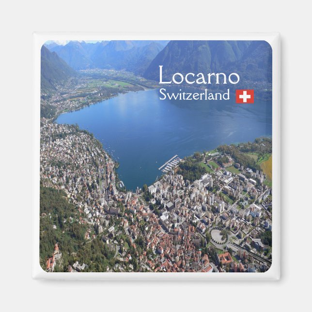 zCH012 LOCARNO - Schweiz - Fridge Magnet (Framsidan)