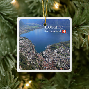 zCH012 LOCARNO. Schweiz Julgransprydnad Keramik