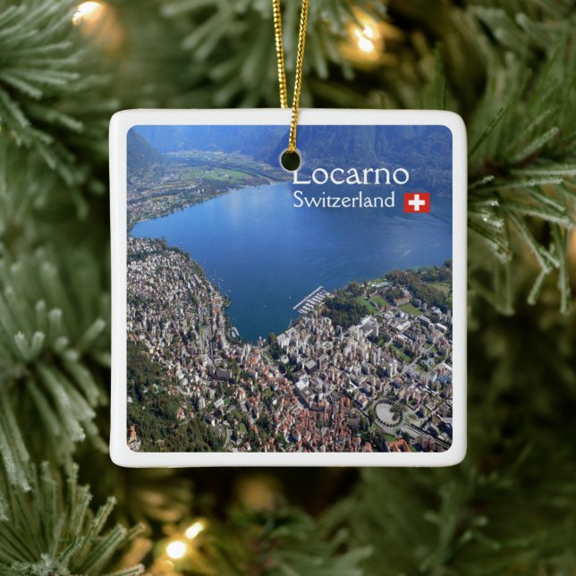 zCH012 LOCARNO. Schweiz Julgransprydnad Keramik (Träd)
