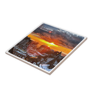 zCH013 LAUSANNE Schweiz Kakelplatta