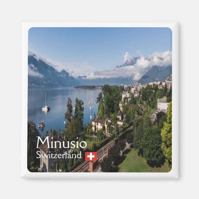 zCH016 MINUSIO Schweiz - Fridge Magnet (Framsidan)