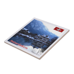 zCH025 INTERLAKEN Schweiz - Kakelplatta