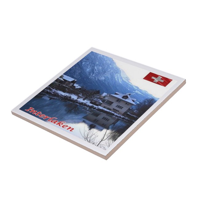zCH025 INTERLAKEN Schweiz - Kakelplatta (Sidan)