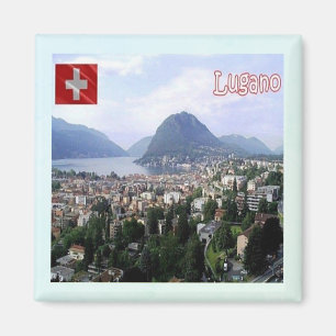 zCH027 LUGANO Schweiz - Fridge Magnet