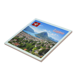 zCH027 LUGANO Schweiz - Kakelplatta