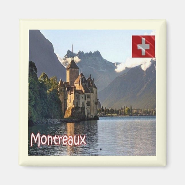 zCH029 MONTREAUX Schweiz - Fridge Magnet (Framsidan)
