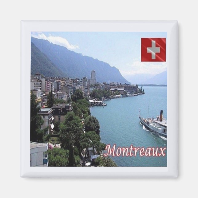 zCH030 MONTREAUX Downtown Swiss - Fridge Magnet (Framsidan)