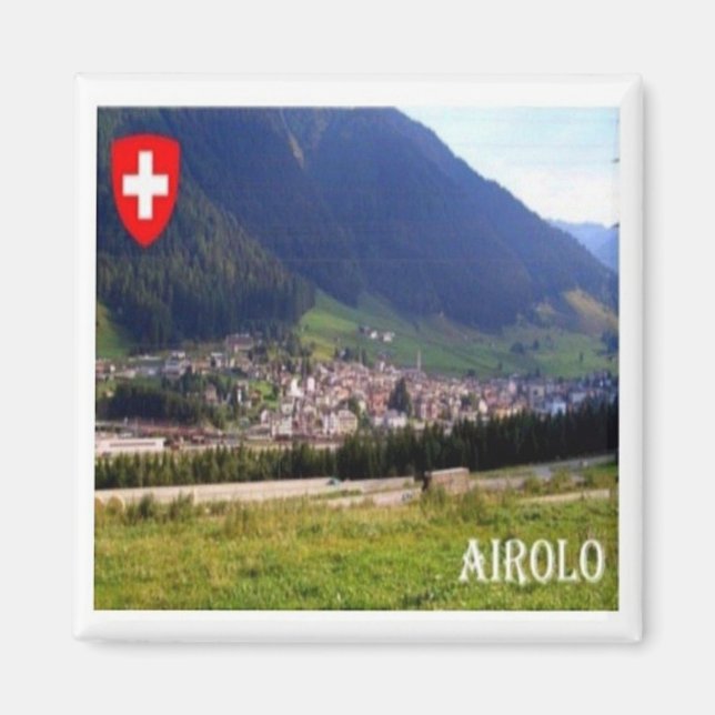zCH039 AIROLO Schweiz - Fridge Magnet (Framsidan)