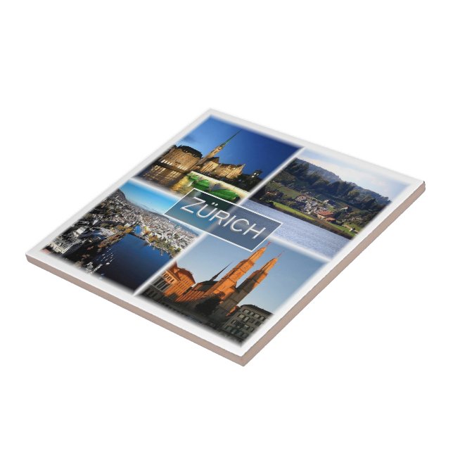 zCH046 ZURICH Swiss Schweiz Kakelplatta (Sidan)