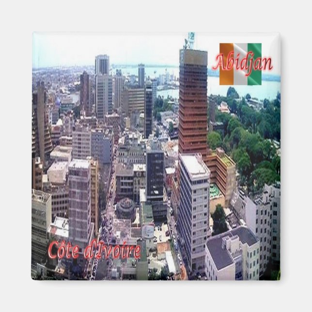 zCI003 ABIDJAN, IVORY KUSTEN, Afrika, Fridge Magnet (Framsidan)