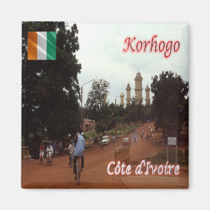 zCI005 KORHOGO, Elfenbenskusten Kusten, Afrika, Fr Magnet