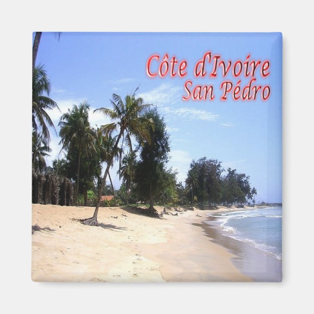 zCI006 SAN PEDRO, Ivory Kusten, Afrika, Fridge Magnet (Framsidan)