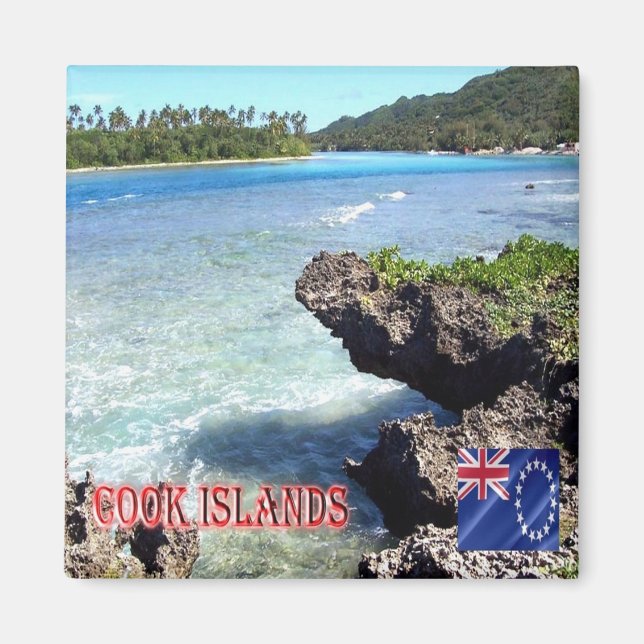 zCK008 RAROTONGA, Cooköarna, Oceanien, Fridge Magnet (Framsidan)
