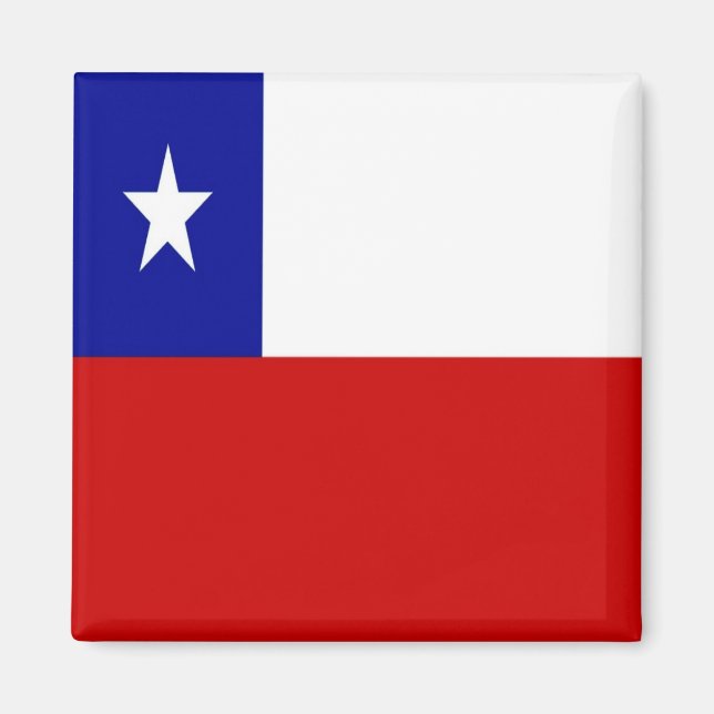 zCL001 CHILE, Flagga, Amerika, Fridge Magnet (Framsidan)
