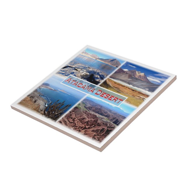 zCL003 ATACAMA DESERT, Mosaic, Chile Kakelplatta (Sidan)