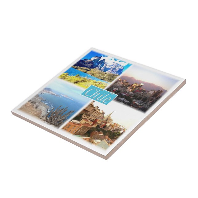 zCL004 CHILE, Mosaic, Amerika Kakelplatta (Sidan)