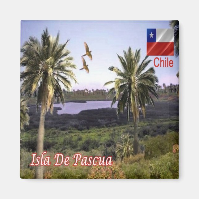zCL011 ISLA DE PASQUA, RAPA NUI, Chile, Fridge Magnet (Framsidan)