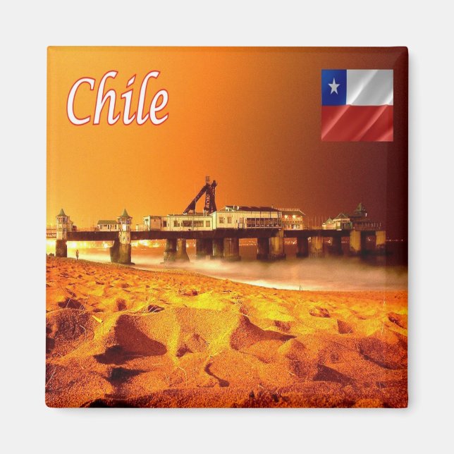 zCL014 CHILE, Viña del Mar, Amerika, Fridge Magnet (Framsidan)