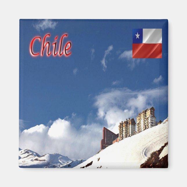 zCL016 CHILE, Valle Nevado, Amerika, Fridge Magnet (Framsidan)